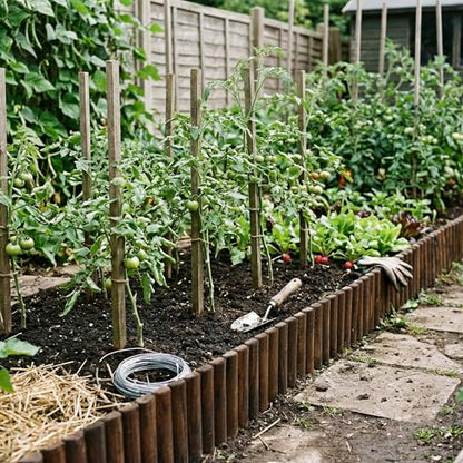 WORTH Wooden Edging for Landscaping, Flexible Garden Lawn Border 12" x 42" - color: 1-Pack 11.8"x42"