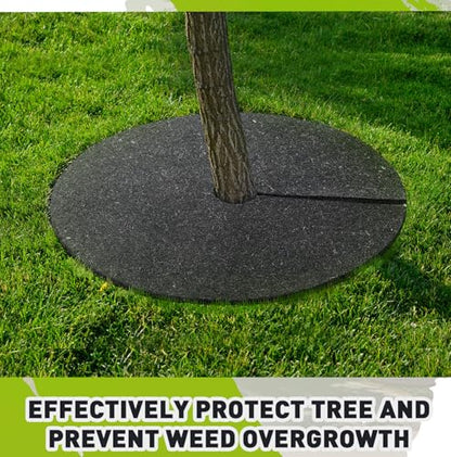 Peryiter 6 Pcs Rubber Mulch Tree Ring Protector Mat Weed Barrier, 12 in - style: 12 Inches