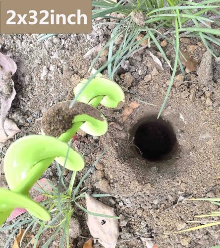 TCBWFY Garden Auger Drill Bit for Planting,Spiral Hole Drill Earth Post Umbrella Bulb Planter Auger for 3/8" Hex Drive 1.6"x9",1.6"x16.5",3.5"x16",4"x12",2"x32" - size: 1.6"x9",1.6"x16.5",4"x12",3"x16.5",2"x32"