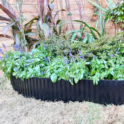 Anleolife Galvanized Steel Landscape Edging Roll, 20FT x 4" Black - color: Black, size: 4 inch× 20 ft
