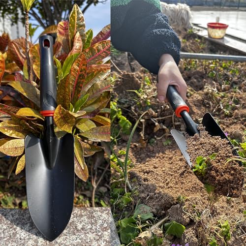 Garden Trowel Bend Proof Iron Hand Shovel Heavy Duty Digging Tool - color: Black Garden Trowe
