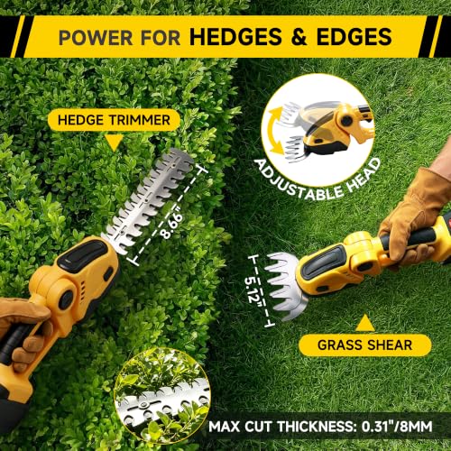 8-in-1 Cordless Pole Chainsaw, Hedge Trimmer, SK5 Pruning Shears Combo