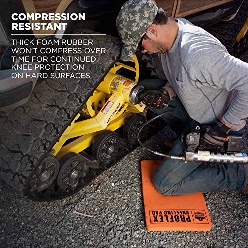 Ergodyne ProFlex 380 Kneeling Pad, Foam Knee Cushion, Water Resistant Kneeling Mat, 14" x 21" x 1, Black - color: Black, size: Standard