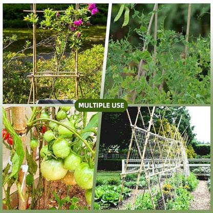 Bamboo Stakes,4.8Ft,50Pack,Bamboo Garden Stakes,for Tomato,Beans,Vegetable and Flowers, Potted Plants,Indoor and Outdoor Climbing Plants - size: 4.8Ft,50Pack
