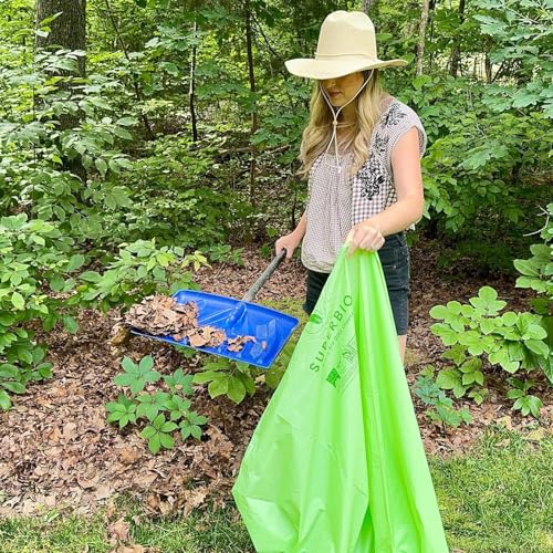 SUPERBIO 64 Gallon Compostable Yard Waste Bags - style: 64 gallon,10 count