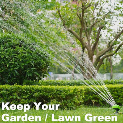 HOSUN Oscillating Lawn Sprinkler, Adjustable Garden Water Sprinkler for Yard, 3-Way Adjustable Spray Width, Range & Flow Rate, Automatic Swing, Fits 3/4 Inch Standard Garden Hoses