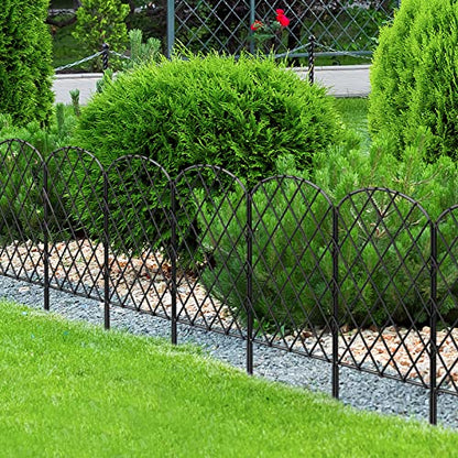 OUSHENG 19 Pack Decorative Garden Fence, Total 20ft(L) x 24in(H) - size: 20ft x 24in