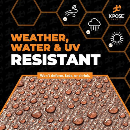 Xpose Safety Super Heavy-Duty 5' x 7' Brown Poly Tarp Bulk (20-Pack) - 16 Mil Waterproof & UV Resistant, Rip-Proof with Reinforced Edges & Grommets - color: Brown, size: 5' X 7' (20-Pack)