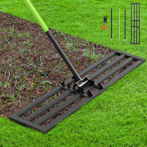 Seeutek Lawn Leveling Rake, 45" x 10" Ground Leveler - size: 45"*10"