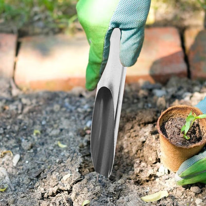 HANABASS Stainless Steel Gardening Scoop Small Handheld Soil Shovel Tool for Planting Fertilizing Weeding Portable Lightweight Durable Potting Scooper for Bonsai Vegetable Plants