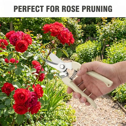 1Pc Straight Garden Shears with Safety Lock, Plant Pruning Scissors - color: 1pc- Straight Pruning Scissors