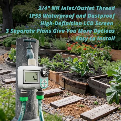 QUOBAS Sprinkler Timer, Weekly Programmable Water Timer for Garden Hose - size: Weekly Program 2 Zone