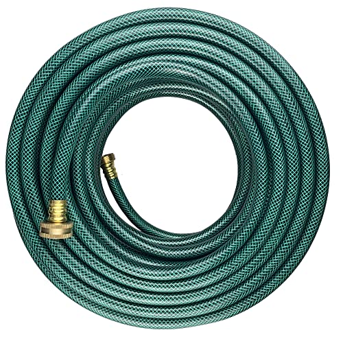Darnassus PVC Garden Hose 1/2 Inch Green Heavy Duty Water Hose with Solid Brass Fittings,No Leaking, Flexible,for outdoors,Lawns,Patio (100 FT, Green, Brass Fittings) - style: Green-Brass Fittings