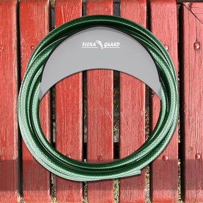FLORA GUARD Garden Hose Holder, Heavy Duty Wall Mount Hose Hanger - color: Gray