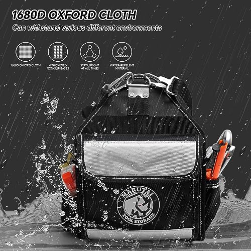 MARUTAI 10in Small Tool Tote Bag, 43-Pocket Organizer for Vehicle Storage