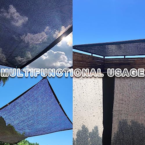 CARTMAN Finished Size 20x40 Feet Heavy Duty Mesh Tarp with Grommets, 70% Black Shade Cloth, Multipurpose Protective Cover with Air Flow for Plant, Greenhouse, Patio, Chicken Coop, Barn Kennel - size: 20'x40'