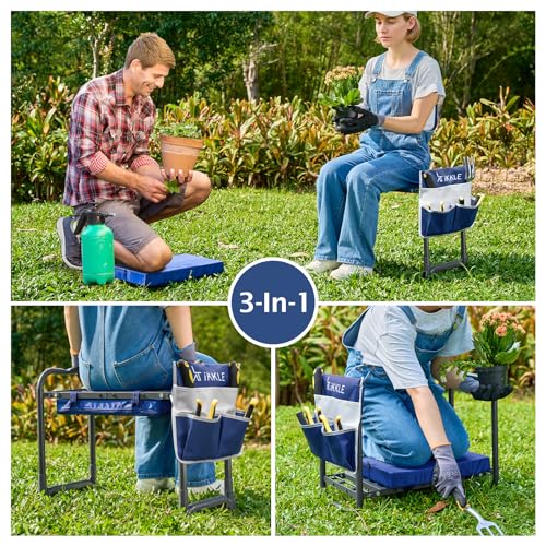 ikkle Heavy Duty Garden Kneeler and Seat, 838LB+ Capacity