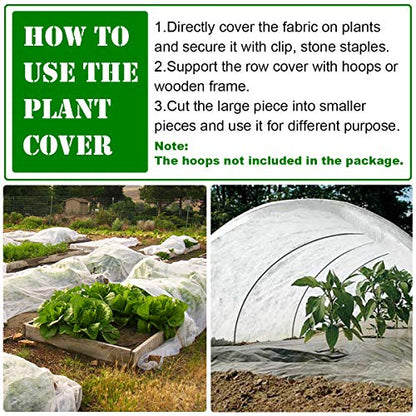 Plant Covers, 8Ft x 24Ft Reusable Floating Row Cover, 1oz Freeze Protection Plant Blankets for Cold Weather, Garden Winterize Cover for Winter Frost Protection, Thickened 1 oz Garden Quilt Cover - size: 8ftx24ft