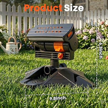 16-Nozzle Oscillating Sprinkler for Yard Large Area, Lawn sprinklers with Adjustable Spray Width & Oscillation Range & Water Flow, Covers up to 2,700 sq. ft
