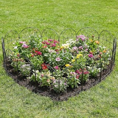 Small Garden Fence 24in(H) x10ft(L), Decorative Fencing 10 Pack - size: 10 Panel