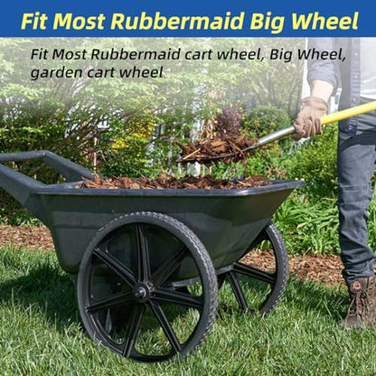 GICOOL 20'' Flat Free Wheels, Compatible with Rubbermaid Wheelbarrow Tire - size: 20'' Flat Free(Deep Tread)