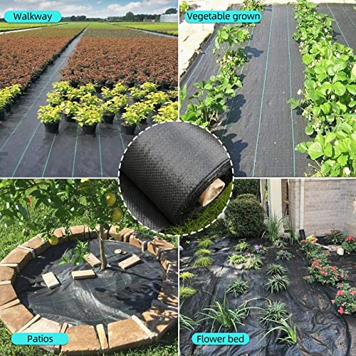 6.5ft x 330ft Weed Barrier Landscape Fabric Heavy Duty, Premium 3.2oz Ground Cover Weed Block Gardening Mat, Easy Setup & Superior Weed Control - size: 6.5* 330ft & 3.2oz