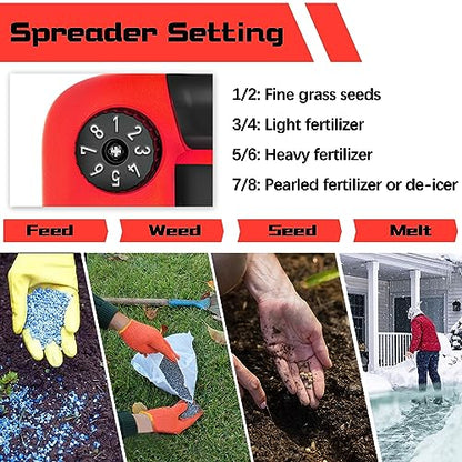 Rozlchar Power Spreader Compatible for Milwaukee 18V, Covers 5,000 sq. ft. - color: Red