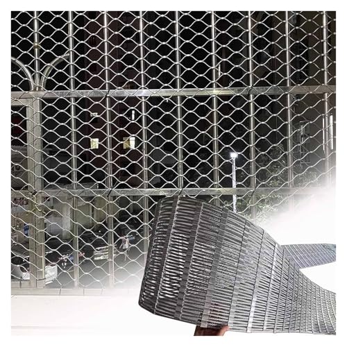 VXHCS Hardware Cloth Wire Mesh Roll, 304 Stainless Steel Rope Wire Mesh 4x10ft Plant Climbing net, 5cm/2mm Chicken Wire Fence Roll, Tree Guard, Critter Fence, Mesh for Cage Fence, Balcony, Stair - color: 5cm/2mm, size: 4'x10'