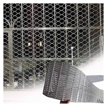 VXHCS Hardware Cloth Wire Mesh Roll, 304 Stainless Steel Rope Wire Mesh 4x10ft Plant Climbing net, 5cm/2mm Chicken Wire Fence Roll, Tree Guard, Critter Fence, Mesh for Cage Fence, Balcony, Stair - color: 5cm/2mm, size: 4'x10'