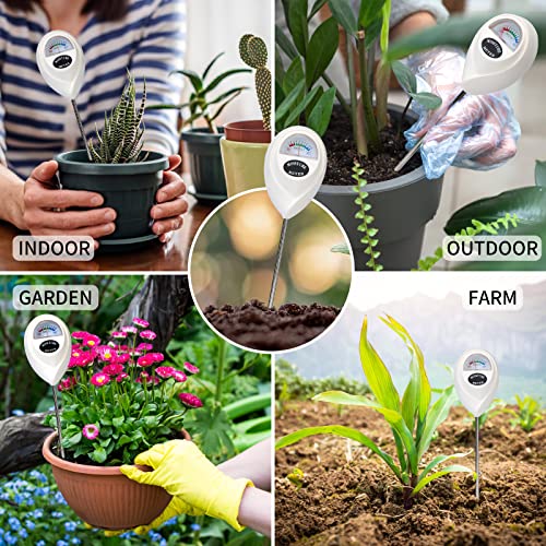 ONEDONE Moisture Meter, Soil Moisture Meter with Cleaning Cloth for House Plants, Gardening, Farming, Indoor and Outdoor Plants