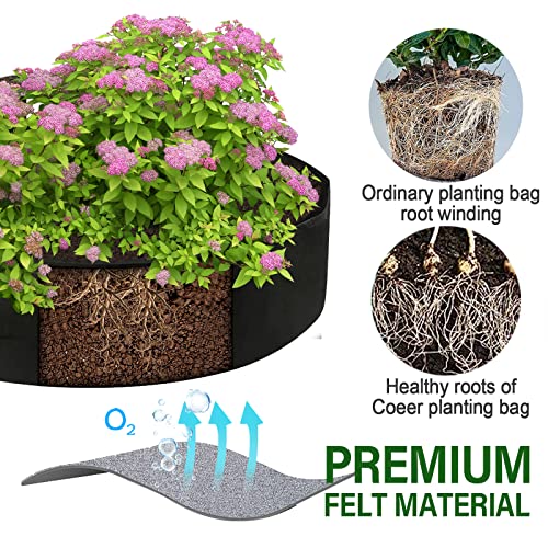 ZtohPyo 50 Gallon Plant Grow Bags, Large Fabric Raised Garden Bed with Handles, Durable Garden Beds Planters Aeration Gardening Container to Grow Vegetables for Outdoor Plants - size: 1-pack 50 Gallon