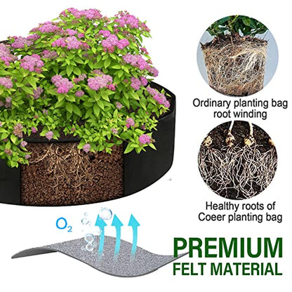 ZtohPyo 50 Gallon Plant Grow Bags, Large Fabric Raised Garden Bed with Handles, Durable Garden Beds Planters Aeration Gardening Container to Grow Vegetables for Outdoor Plants - size: 1-pack 50 Gallon