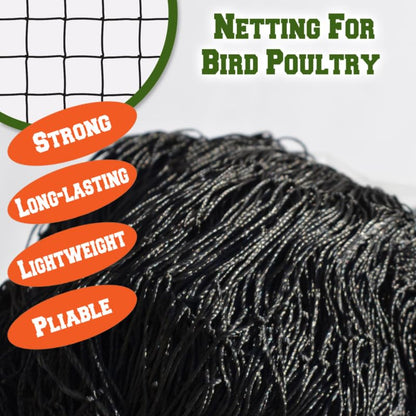 30 x 50 FT Bird Netting for Garden, 1" Square Mesh Size Heavy Duty Nylon Chicken Coop Netting for Blueberry Bushes, Fruit Trees and Vegetable Against Birds, Deer, Squirrels (30X50FT) - size: 30X50FT