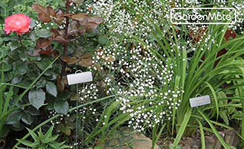 GardenMate 25-Pack Weatherproof Large Zinc Metal Plant Labels, Height 11.5", Label Area 3 1/2 x 1 1/4" - size: 25-Pack, style: 11.5'' Large Zinc