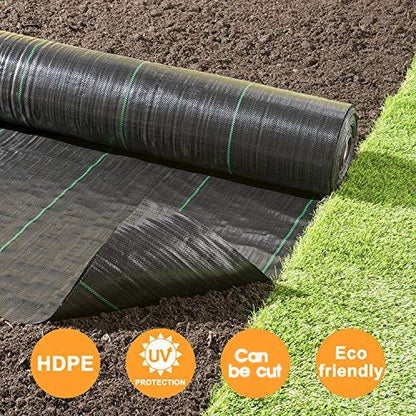 Petgrow Heavy Duty Weed Barrier Landscape Fabric 4FTx100FT - size: 4FTx100FT
