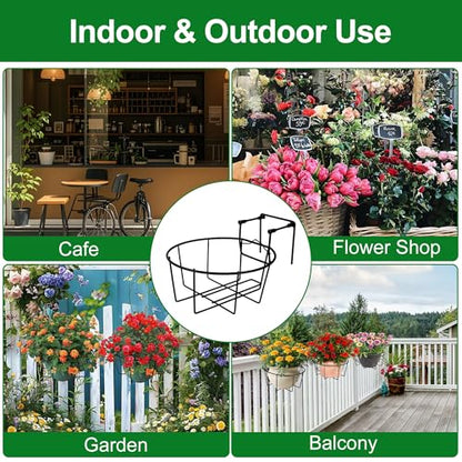 Hanging Railing Planter, Fit 1.5” to 4.5” Rail Fence Deck, 3 Pack