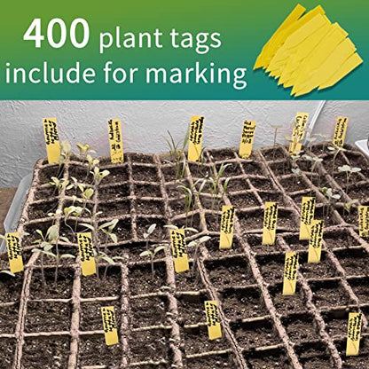 TCBWFY 640Cells Seedling Start Trays,40 Pack Peat Pots Seedling Pots Biodegradable,Seedling Starter Kit,Organic Germination Plant Starter Trays - size: 640cells-40pcs