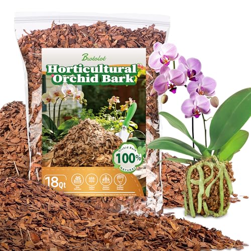 18qt Orchid Bark Horticultural Grade- Natural Mulch for Potted Plants, Root Development of Orchid Plants and Garden Soil Amendment Mix - size: 18 Quarts