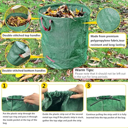Leaf Scoops Hand Rakes, Leaf Scoops and Claws with Garden Bag and Gloves, Lightweight Plastic Leaf Scoop, Large Leaf Grabbers for Picking Up Leaves, Clippings, Grass(Scoops + Garden Bag) - style: Scoops & Rake