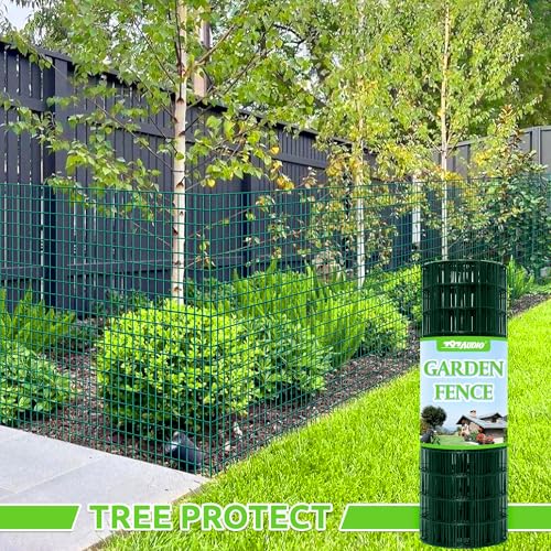 Green PVC Coated Welded Wire Fencing,2"x3" 16 Gauge,60inch H x 100ft L Garden Wire Fence Roll,2/3/4/5/6ft Tall x 50/100 ft Long Hardware Cloth Metal Mesh for Yard,Farm,Chicken,Dog,Vegetable Protection - color: Green, size: 2"x3" 60inx100ft