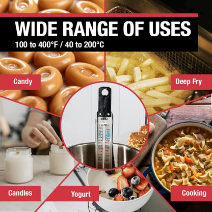 CDN TCG400 - Candy & Deep Fry Ruler Thermometer - style: Ruler Candy & Deep Fry Thermometer