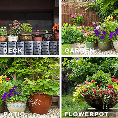 vensovo Invisible Rubber Pot Feet – Square Non-Slip Risers Elevate 3/4 Inch for Drainage & Airflow, 12 Pack Solid Pot Risers for Indoor & Outdoor Planters, Garden, Patio, Deck Use (2" Size)