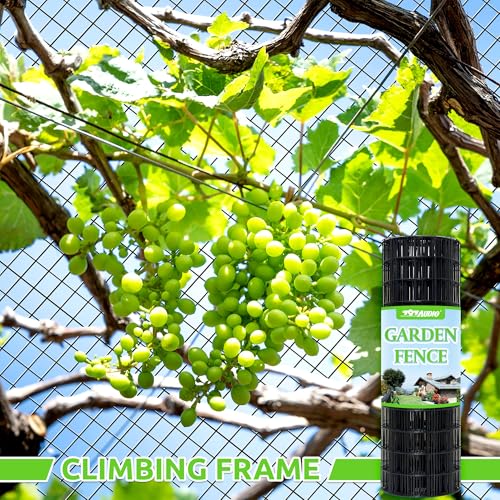 Black PVC Coated Welded Wire Fencing,2"x3" 16 Gauge,48inch H x 100ft L Garden Wire Fence Roll,2/3/4/5/6ft Tall x 50/100 ft Long Hardware Cloth Metal Mesh for Yard,Farm,Chicken,Dog,Vegetable Protection - color: Black, size: 2"x3" 48inx100ft
