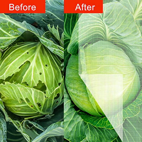Agfabric Bird Netting 39" Hx39 W Garden Netting Insect Pest Barrier,Plant Cover Fruit Tree Netting Mesh Protection Bag with Drawstring,White,3 Pack - color: 3pack, size: 39"x39"