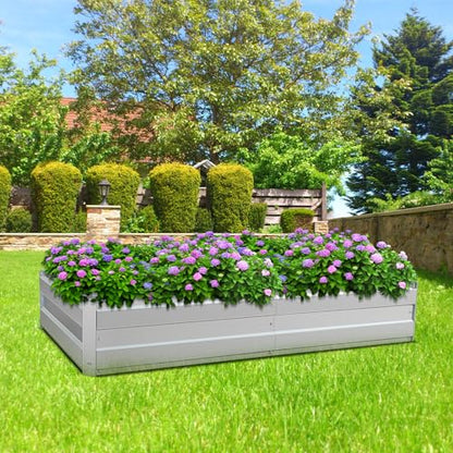 Galvanized Raised Garden Bed Kit, 5.6x3x1FT Metal Raised Garden Beds for Vegetables - size: 5.6*3*1FT