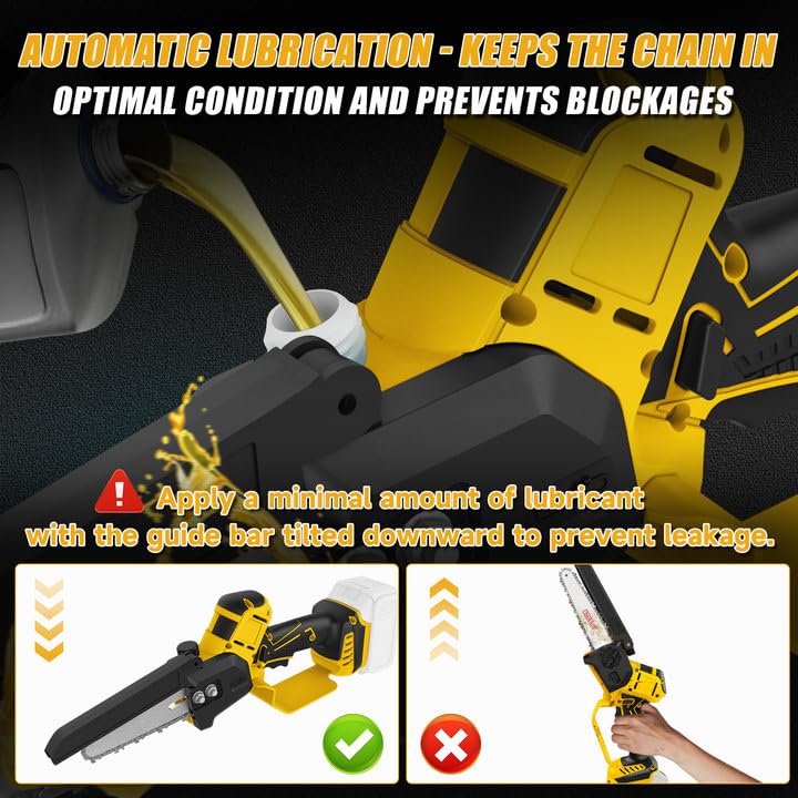 2-in-1 6" Pole Saw for Dewalt 20V MAX Battery 8.5 FT Extension
