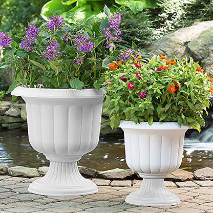 Root & Vessel Classic Urn Planter, Stone, 19-Inch - color: Stone, size: 19 Inch