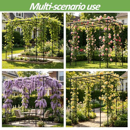 Grape Vine Trellis,Heavy Duty Metal Plant Support Trellis-96L*62W*79H in - size: 95.7（L）*61.6(W)*78.5(H) in