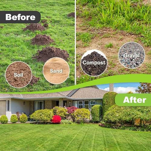 36" x 10" Lawn Leveling Rake, Angled Design Yard Leveler Rake - size: 36 Inch