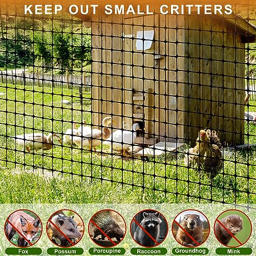 Windyun 2 Rolls 2'x100' Plastic Mesh Fence for Garden - size: 100 ft